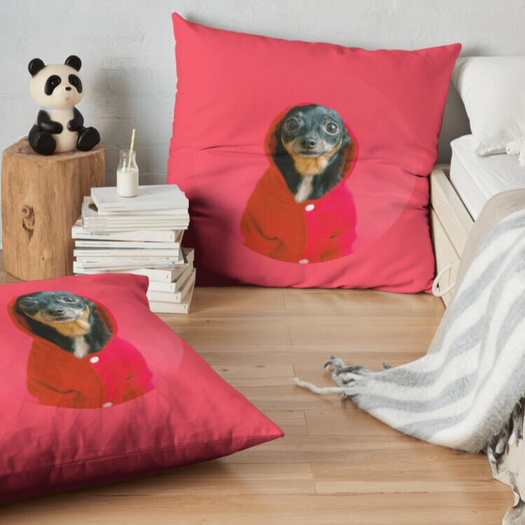 Raise lounging to an art with these oversized, double-sided pillow covers